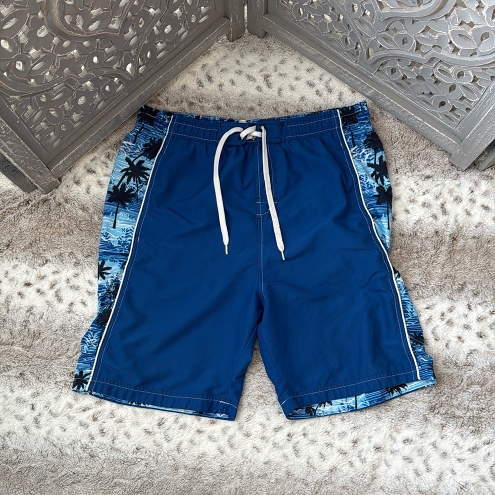 Speedo board shorts boys Xlarge tropical palm tree beach pool party swim trunks